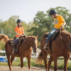 Girl with a horse at Winton Woods farm & equestrian center
