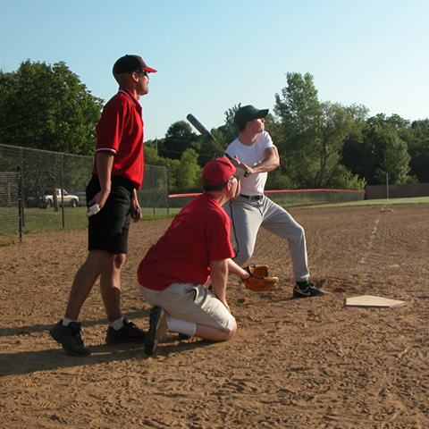 a group of people on a field
