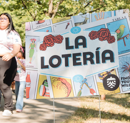 a person holding a sign